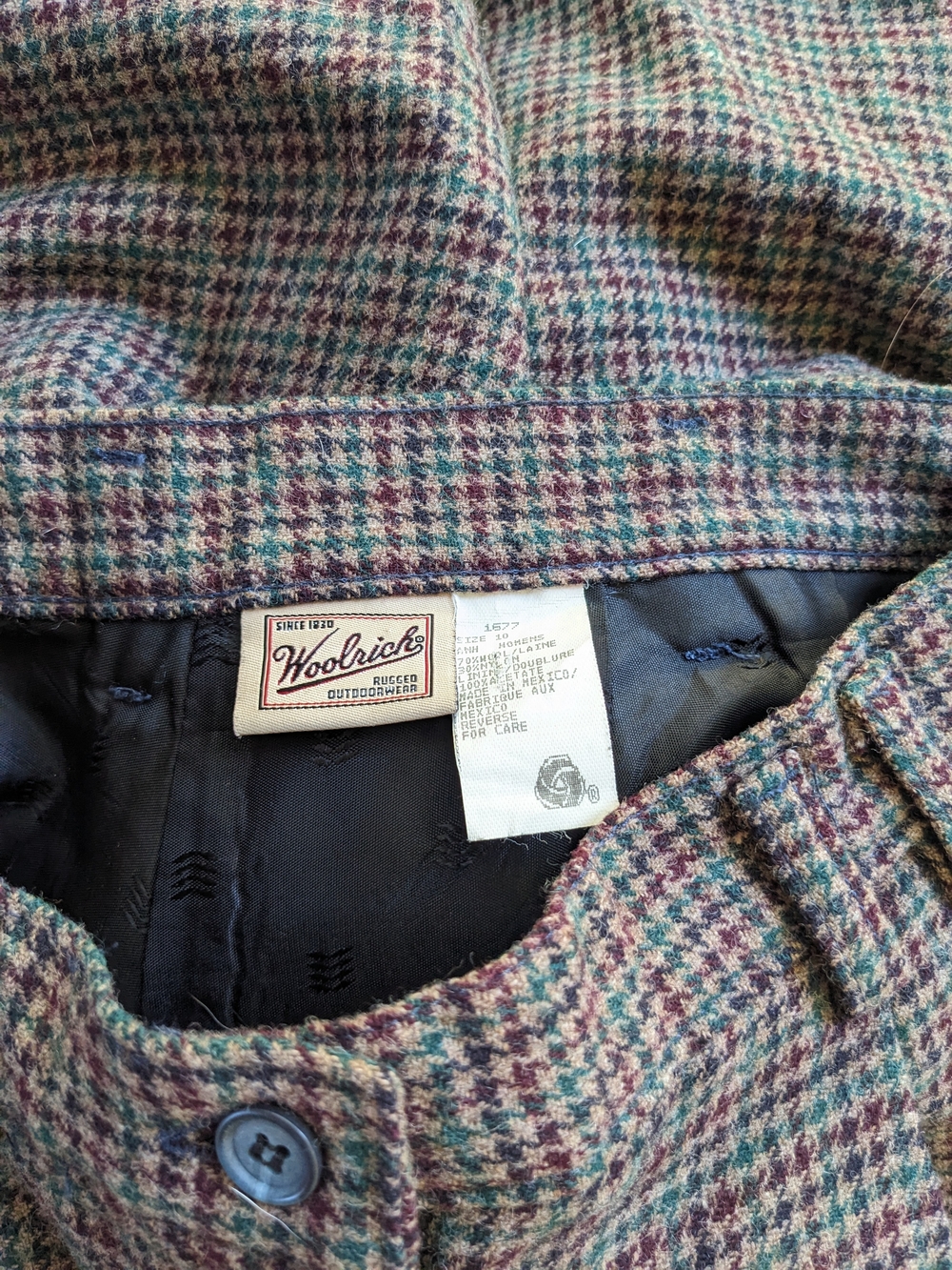 Vintage Woolrich Wool Blend Houndstooth Pants